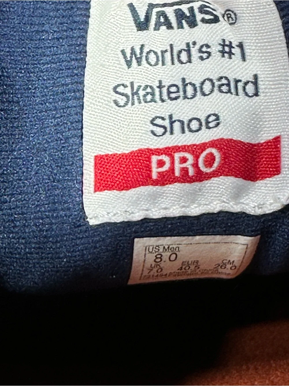 Vans Kyle Walker Pro , Dress Blue/ Potter’s Clay, Men’s 8 , VN0A2XSGVFQ